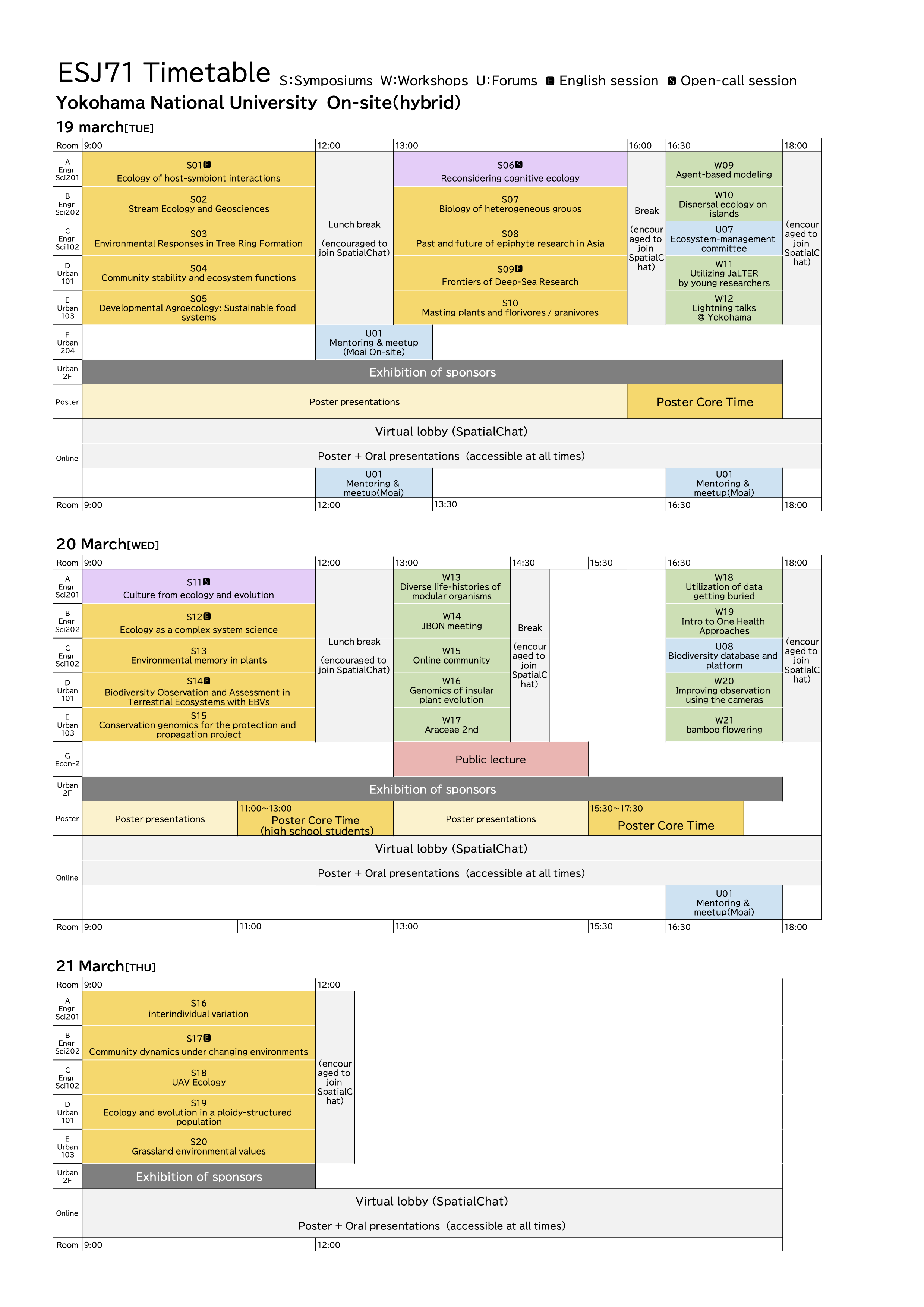 Timetable 2